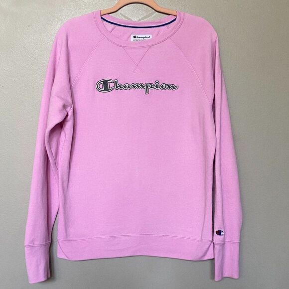 Champion Sweatshirt Size Medium Gray/Pink - Picture 1 of 7